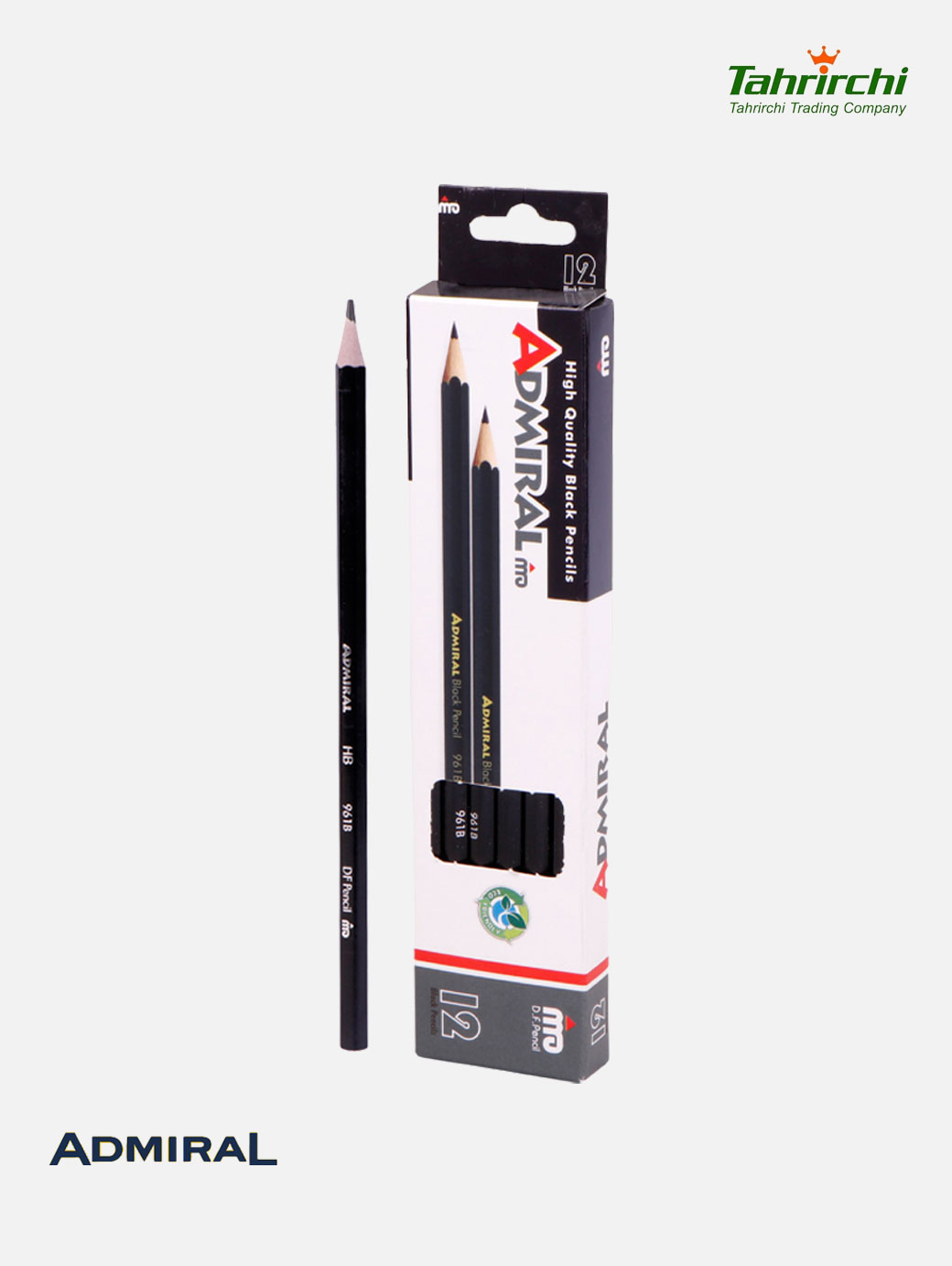 مداد مشکی ادمیرال مدلHB 1 بازرگانی تحریرچی مداد مشکی ادمیرال مدلHB